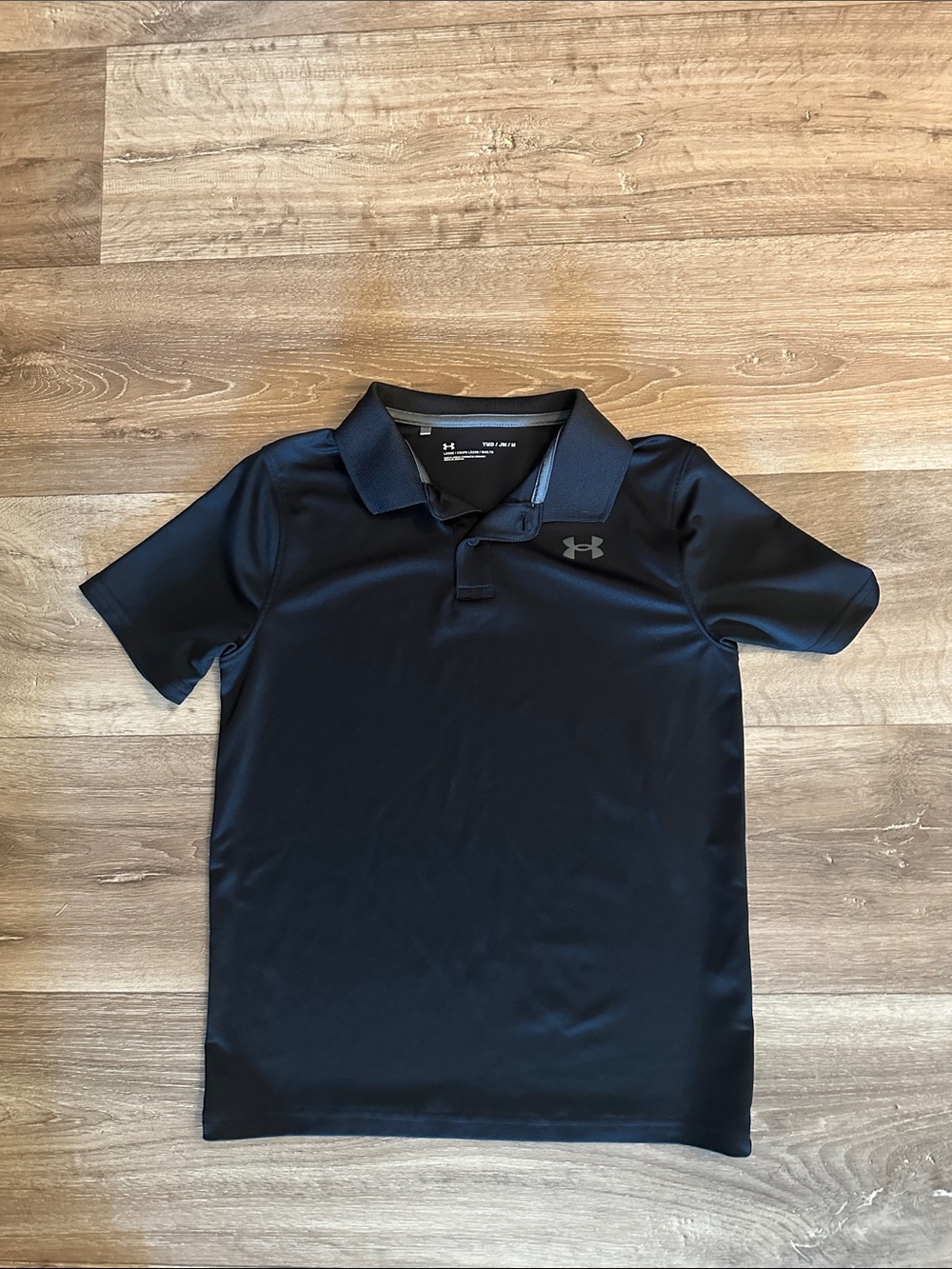 Under Armour Boys Black Short-Sleeve Polo
